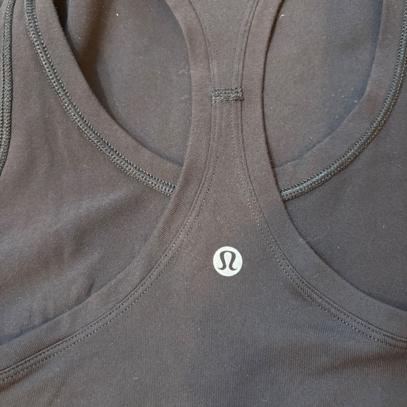 LULULEMON BLACK NULU RACERBACK TANK 8 LIMITED EDITION ALOHA GREAT CONDITION - Picture 4 of 4